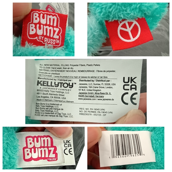 Kellytoy BumBumz Russ 5.5" Groovy Bumz Faye the Tie Dye Flower fairycore - Picture 10 of 11